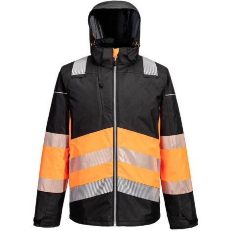Chaqueta PW3 Hi-Vis Class 1 Winter - Alta visibilidad y confort / Naranja Negro / 4XL (1/4)