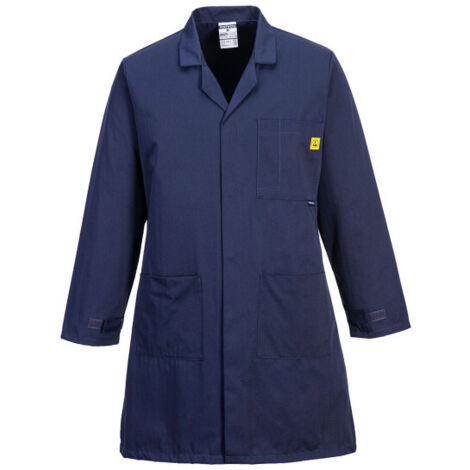 Bata ESD antiestática Azul marino XL