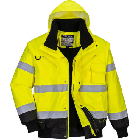 Cazadora 3 en 1 de alta visibilidad Contrast - Ideal para cualquier ocasión / Amarillo Negro / XXXL (1/2)