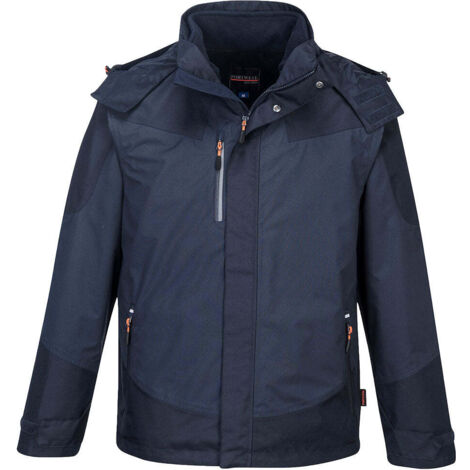 Chaqueta 3 en 1 Radial: Impermeable, transpirable y corta viento / Negro / 6XL (1/2)