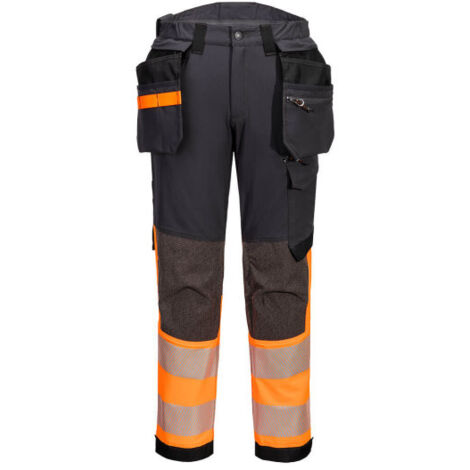 Pantalón Stretch EV4 Alta Visibilidad Clase 1 Bolsillos Desmontables Naranja/Gris 2XL - FR(54) - UK(44) (1/2)