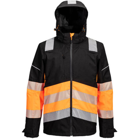 Chubasquero PW3 Alta Visibilidad Clase 1 Lluvia Extrema PORTWEST PW368 4XL Amarillo/Negro (1/4)