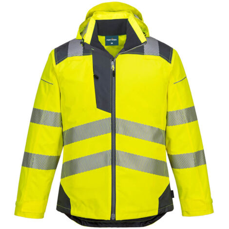 Chaqueta de invierno de alta visibilidad PW3 / Amarillo Gris / S