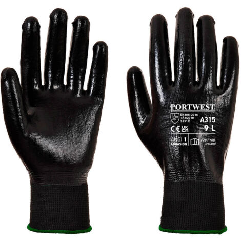 Guante All-Flex Grip: Ligero y Ergonomico / Negro / L