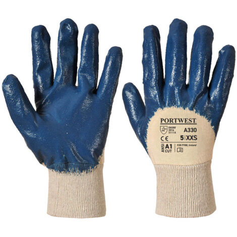 Guantes de Nitrilo Ligero con Puño Elástico - Comodidad y Ajuste Perfecto / Azul marino / L