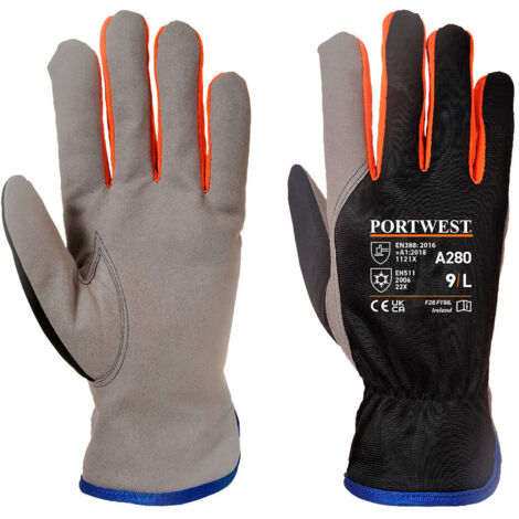 Guante Wintershield: confort y protección térmica / Negro Naranja / L
