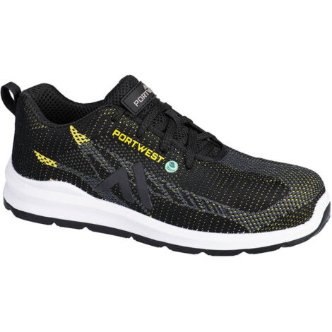 Zapato Deportivo Eco Fly Composite S1PS SR FO - Seguridad y Comodidad / Negro Rojo / 42