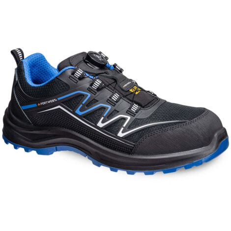 Zapatillas Deportivas Ecológicas de Seguridad S1PS ESD SR FO / Negro Azul / 45
