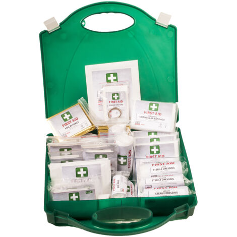 Kit de Primeros Auxilios en entorno industrial para 100 personas. Verde