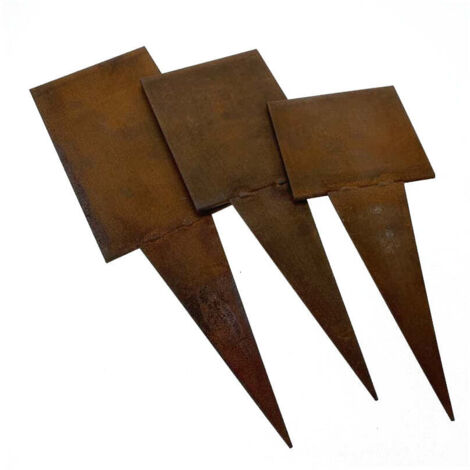 Estacas borduras de Acero Corten / 15 cm / Redondeado
