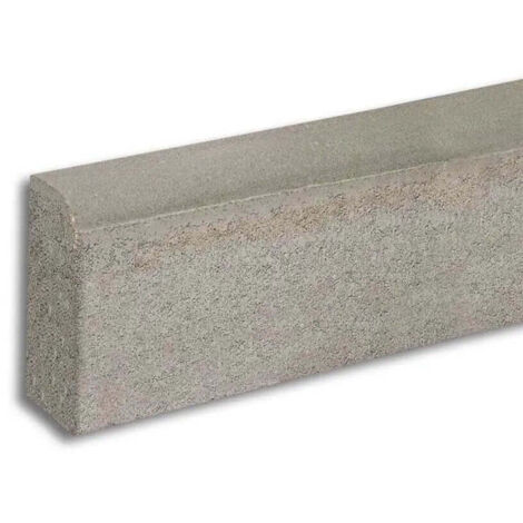 Bordillo Decorativo 100x20x8 cm. / Palet 34 unidades / Arista Curva / Blanco Crema