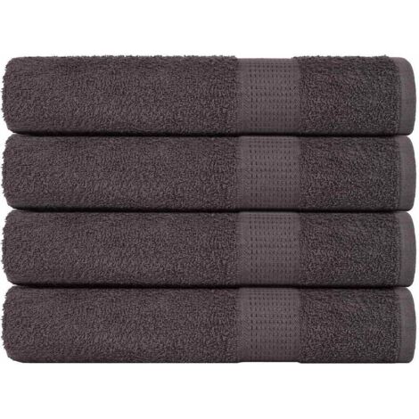 vidaXL Toallas FROGN 4 uds antracita 100x200 cm 360 g/m²