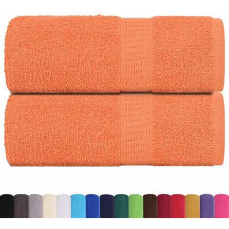 Toallas de visita 2 piezas naranja 30x50cm 360 gsm 100% algodón vidaXL