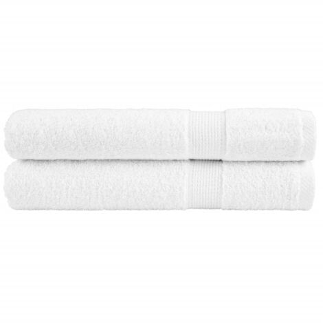 vidaXL Toallas premium SOLUND 2 uds blanco 100x200 cm 600 gsm