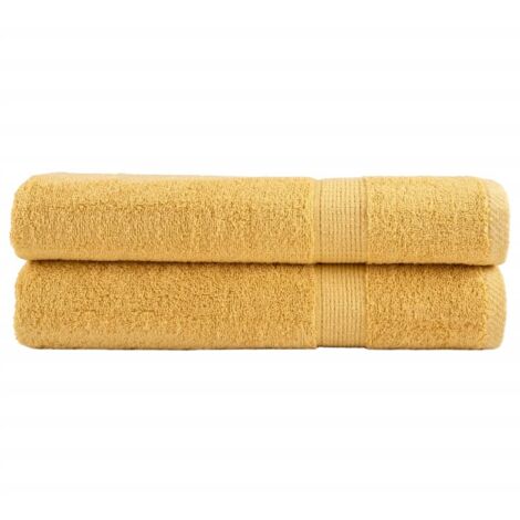 Toallas de sauna SOLUND 2 unidades dorado 80x200 cm 600 gsm vidaXL