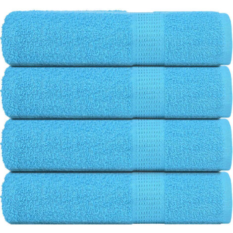 Toallas de Baño 4 uds 100% algodón turquesa 100x150 cm 360 gsm vidaXL