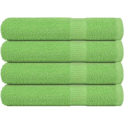 Toallas 4 uds verde manzana 100x200 cm 360 gsm vidaXL