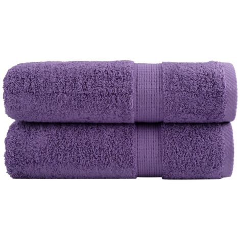Toallas de ducha SOLUND 2 unidades morado 70x140 cm 600 gsm vidaXL