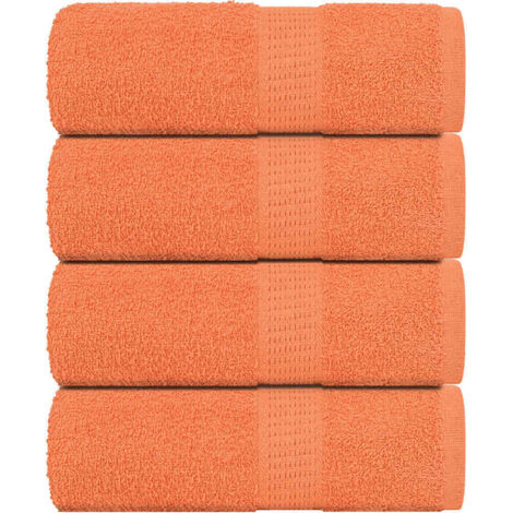 Toallas de mano 4 unidades FROGN Naranja 30x30 cm 100% Algodón vidaXL