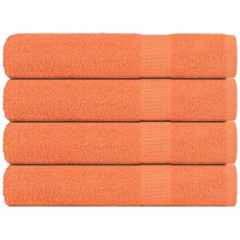 vidaXL Toallas FROGN 4 uds naranja 100x200 cm 360 g/m²