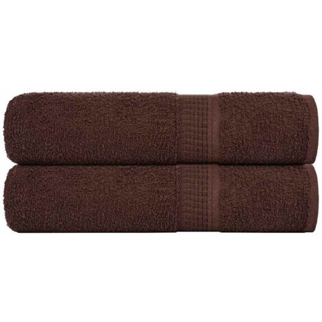 Toallas de baño 2 uds marrón 100x150 cm 360 gsm 100% algodón vidaXL