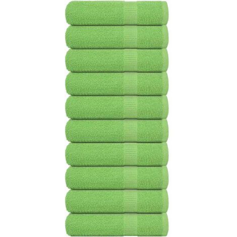 Toallas de Ducha 10 uds. Verde Manzana 70x140 cm 360 gsm vidaXL