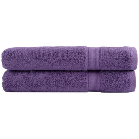 Toallas premium SOLUND 2 unidades morado 100x200 cm 600 gsm vidaXL