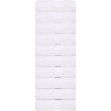 Toallas de visita 10 piezas blanco 30x50cm 360 gsm 100% algodón vidaXL