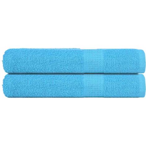 Toallas de sauna 2 uds 100% algodón turquesa 80x200 cm 360 gsm vidaXL