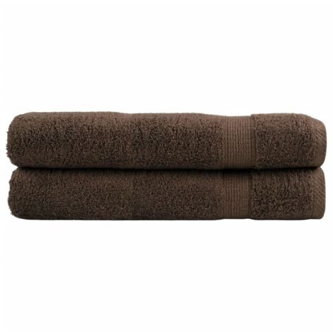 Toallas premium SOLUND 2 unidades marrón 100x200 cm 600 gsm vidaXL
