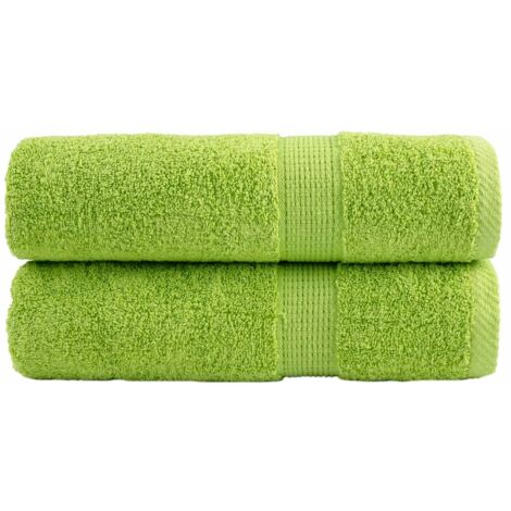 Toallas de ducha SOLUND 2 uds verde manzana 70x140 cm 600 gsm vidaXL