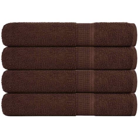 vidaXL Toallas de sauna FROGN 4 uds marrón 80x200 cm 360 g/m²