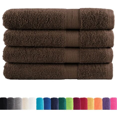 Toallas de sauna SOLUND 4 unidades marrón 80x200 cm 600 gsm vidaXL