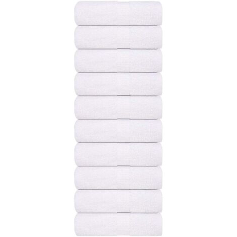 Toallitas de baño 10 uds blanco 15x21 cm 360 gsm 100 % algodón vidaXL