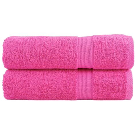 Toallas de ducha SOLUND 2 unidades rosa 70x140 cm 600 gsm vidaXL