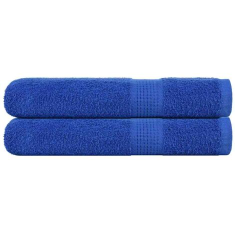 Toallas 2 uds 100% algodón azul 100x200 cm 600 gsm vidaXL