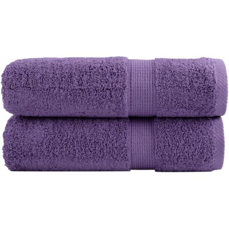 Toallas de mano SOLUND 2 unidades morado 50x100 cm 600 gsm vidaXL