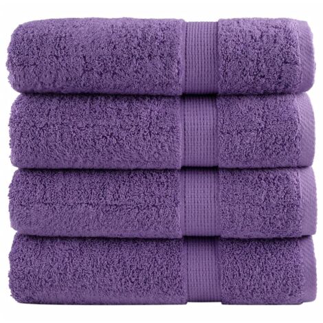 Toallas de mano SOLUND 4 unidades morado 50x100 cm 600 gsm vidaXL