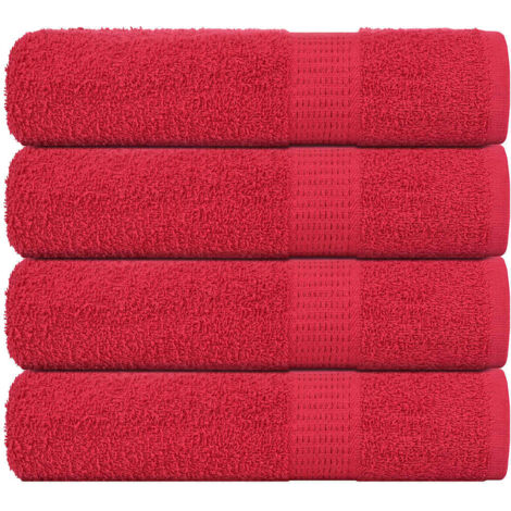 vidaXL Toallas de ducha FROGN 4 uds rojo 70x140 cm 360 g/m²