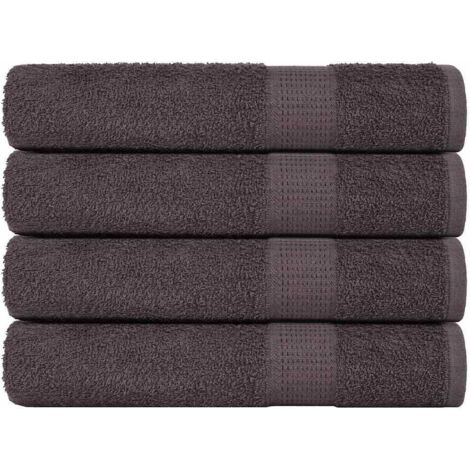 vidaXL Toallas de sauna FROGN 4 uds antracita 80x200 cm 360 g/m²