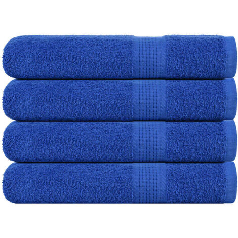 Toallas 4 uds 100% algodón azul 100x200 cm 600 gsm vidaXL
