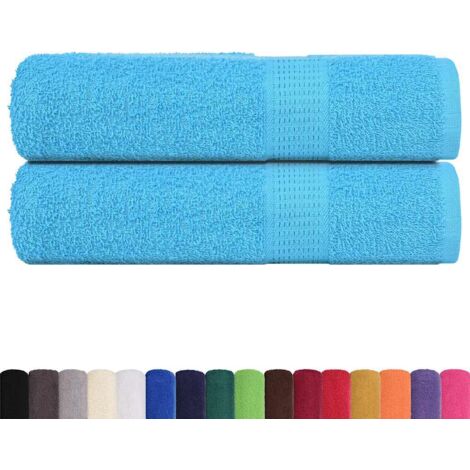 Toallas de Baño 2 uds 100% algodón turquesa 100x150 cm 360 gsm vidaXL