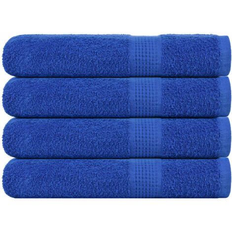 Toallas de sauna 4 uds 100% algodón azul 80x200 cm 360 gsm vidaXL