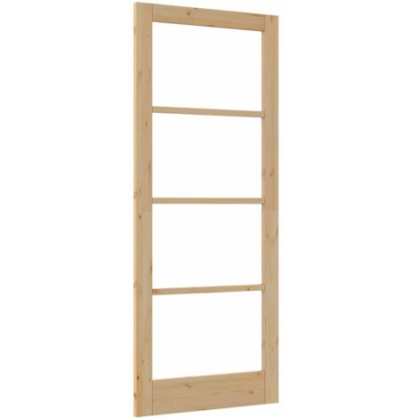 Puerta Interior con Cristal ORKDAL Marrón 86 x 211 cm vidaXL