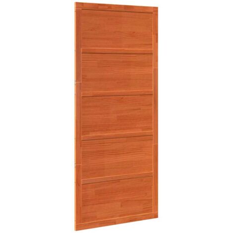 Puerta de Granero Marrón cera 90 x 208 cm Madera maciza de Pino vidaXL