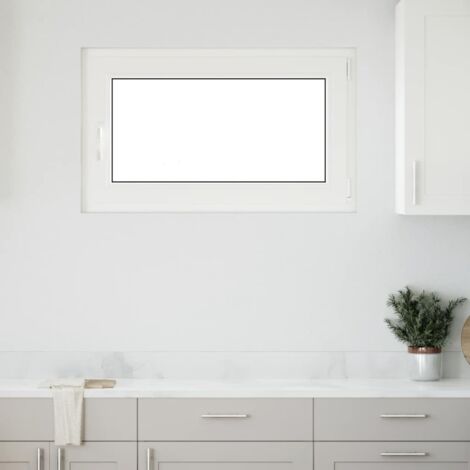 Ventana de sótano "RISOR" 100x60 cm oscilobatiente DIN derecha blanca vidaXL