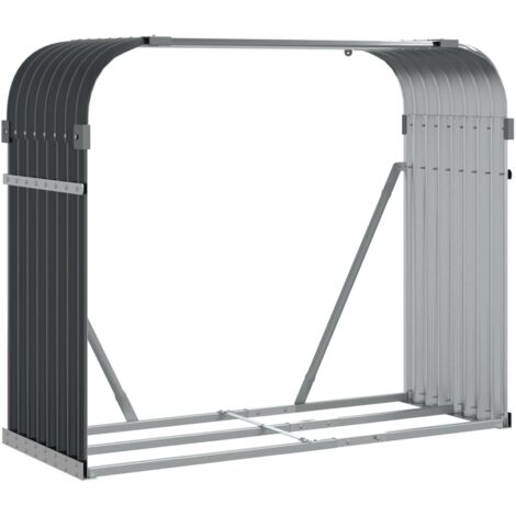 Leñero antracita 120x45x100 cm acero galvanizado vidaXL