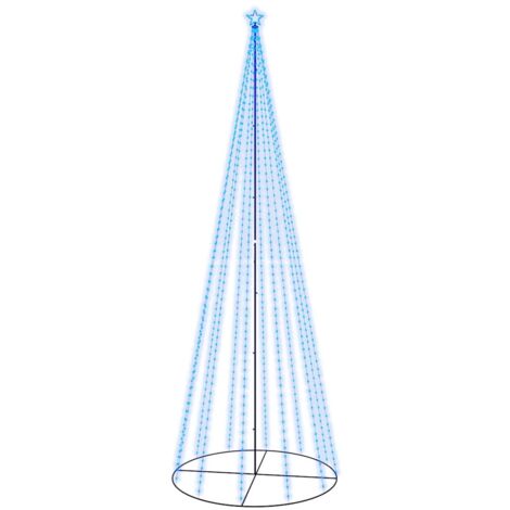 Árbol de Navidad cónico 732 LEDs azul 160x500 cm vidaXL