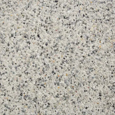 Terrazo de Canto rodado PiedraViva / Gris claro / Palet 12 m2 / 40x40x4 cm - Piedra fina - Fondo blanco