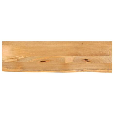 Tablero de mesa borde natural madera maciza mango 100x40x2,5 cm vidaXL